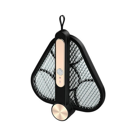 Vadktai Electric Fly Swatter Racket Fly Zapper, Powerful Mosquito Zapper Racket & Night Bug Zapper 2 Modes, Foldable Hanging Standing Handheld Rechargeable Fly Killer, Safe for Humans Pets