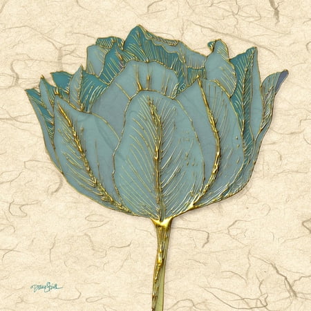 Art.com Muted Teal Tulip 1 Art Print by Diane Stimson, 24" x 24"