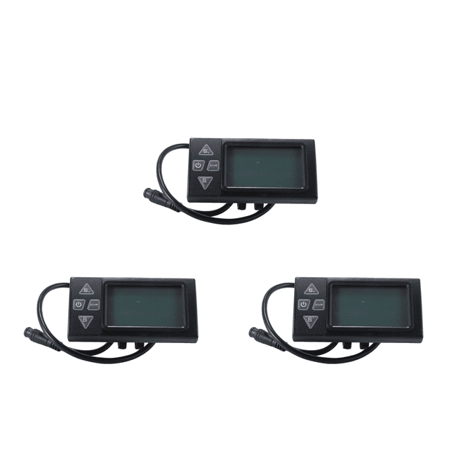 3X S861 Electric Bike Colorful LCD Display Meter IP65Waterproof 6Pin Male Connection Plug Intelligent Display,3 x LCD Display Meter