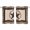 Brown, variant on Country Texas Star Kitchen Curtains Small Short 39 Inch Length, Brown Farmhouse Vintage Wooden Grommet Top Bedroom Living Room Curtains, Light Filtering Cafe Curtain Drapes 2 Panels Set 55''x39''