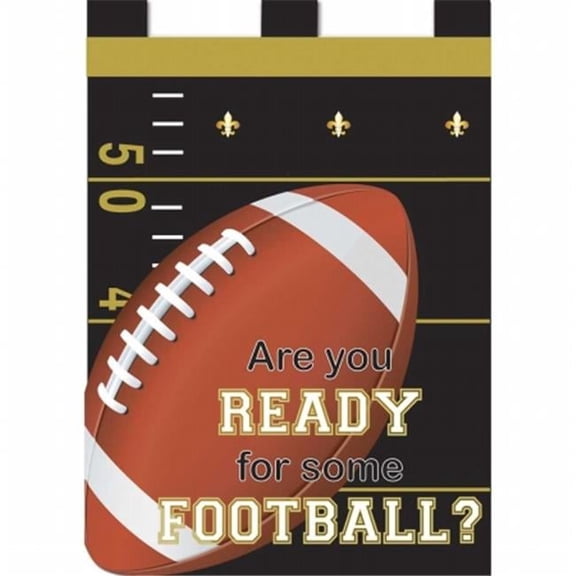 Football Flag, Black & Gold - Large
