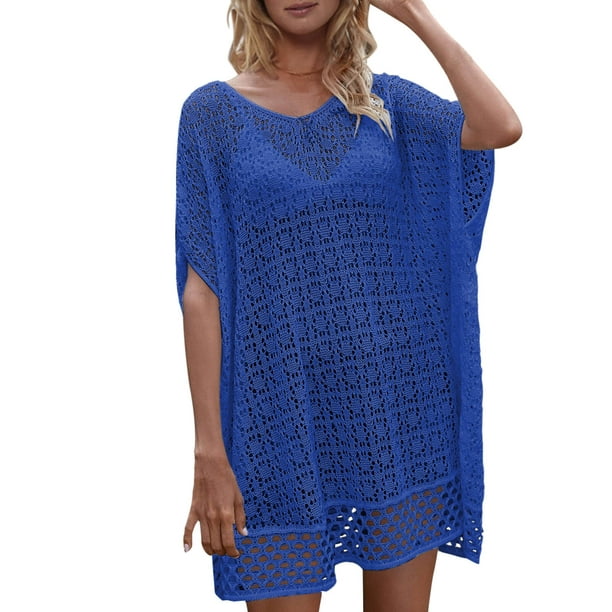Alsol Lamesa Women's Bathing Suit Cover Ups Crochet Cover Up For