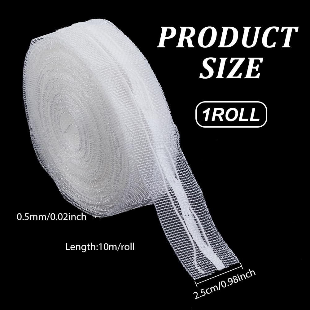 21.87 Yards Curtain Pleat Tape 4 inch Translucent Wave Curtain Tape Ripple Fold Tape White Nylon Sewing Tape Curtain Accessory for Curtain Home Decor Projects White for diy making