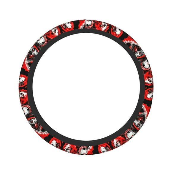 Jason Voorhees Elastic Steering Wheel Cover Stylish Neoprene Decorative Car Accessories for Universal Auto