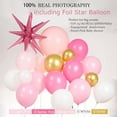 thumbnail image 5 of Kozee Pink Gold Balloon garland kit 135Pcs Pastel Pink and Gold white balloons for Girl 16/21th Birthday Party Minie mouse themed Decorations, 5 of 6