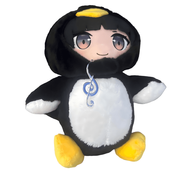 Arkni-ghts Plush Toy – Penguin Character Plush with Music Note Pendant, 8.6inch Anime Stuffed Animal for Game Fans Collectible Soft Plush for Home Decor