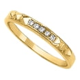 thumbnail image 1 of 14k Yellow Gold Cubic Zirconia 3-mm Ladies Wedding Band, 1 of 1