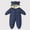 Navy, variant on Winter Romper for Baby Boys Girls Warm Down Jumpsuit Double Zip Hooded Jacket Thicken Coat Snowsuit Light Blue 1-2 Years