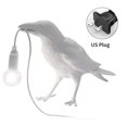 thumbnail image 1 of Aplique de pared para el hogar, resina, pájaro, lámpara de pared, sala de estar, lámpara de enchufe E14, pájaro de pie, blanco, enchufe de EE. UU., Luz de escritorio Inevent HA003392-14B, 1 of 7
