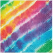 Unique Rainbow Tie Dye Beverage Napkins, 16ct, Multicolored, 10" - 99101