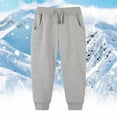 thumbnail image 2 of Kids' Solid Color Tracksuit Pants With Bunched Feet Mid Sized Hoodie Pants, 2 of 4