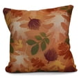 thumbnail image 2 of E by Design Flipping For Fall Watercolor Leaves Print Outdoor Pillow, 2 of 5