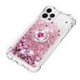 thumbnail image 4 of Funda para iPhone 12 Pro con Brillo Líquido Flotante, Purpurina, Parachoques y Anillo Giratorio Soporte, 4 of 5