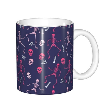 

Zeuib Dance Skull Star Ceramic Coffee Mug with Large Handle，Modern Reactive Glaze Dishwasher & Microwave Safe – Perfect for Home Office Café Gift-Ready