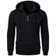 thumbnail image 4 of Sudadera con capucha para hombre, de colores sólidos, informal, con capucha, de manga larga, con bolsillo falso, para ejercicio, blusa de poliéster para hombre, 4 of 6