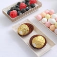 thumbnail image 2 of Efavormart 24 Pack | 5" Mini Rectangular Wheat Straw Fiber Snack Serving Trays, Biodegradable Appetizer Dessert Plates, 2 of 11