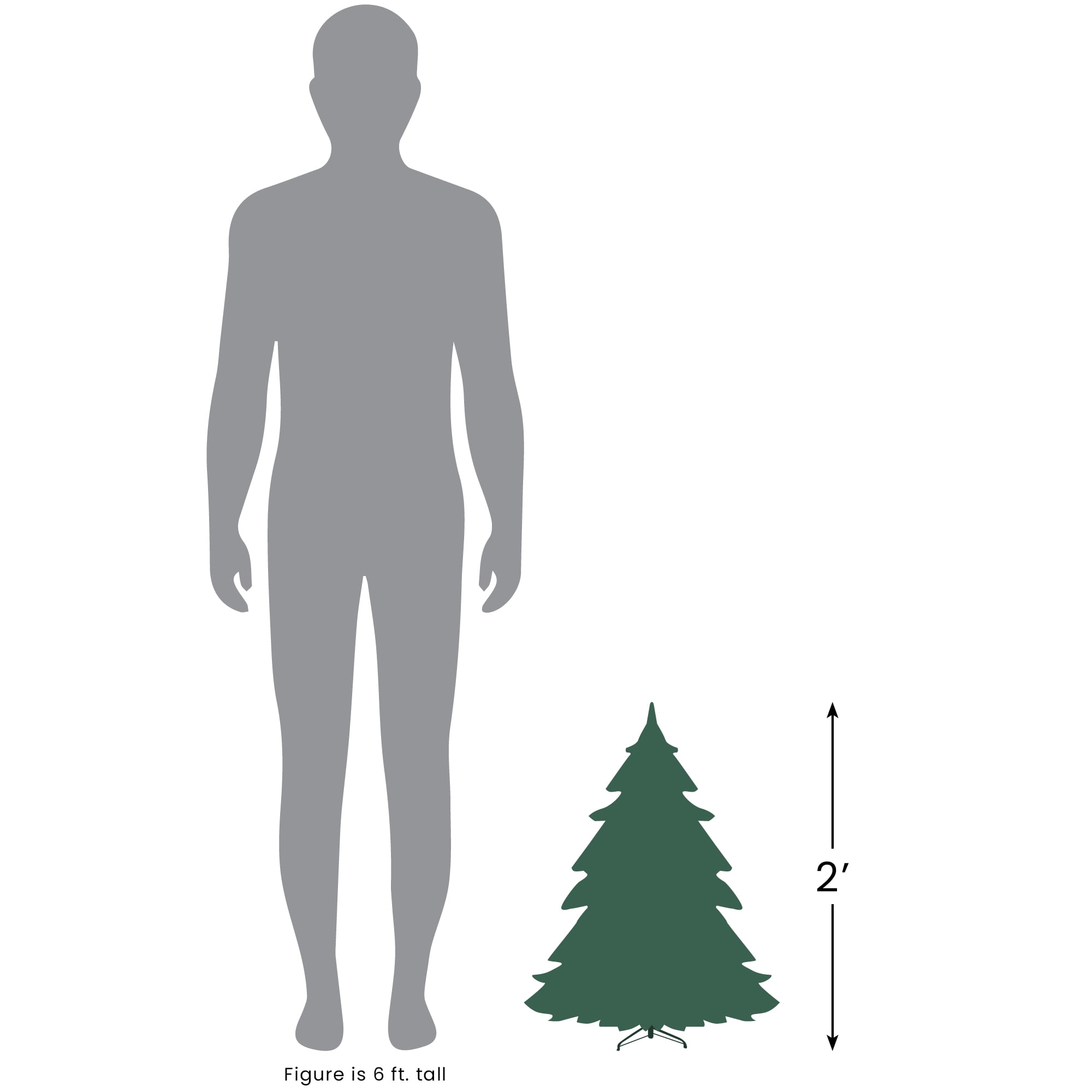 2' x 14" Pre-Lit Mixed Classic Pine Medium Artificial Christmas Tree - Warm Clear LED Lights