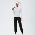 thumbnail image 3 of Women's UPF 50+ Sun Protection Long Sleeve Slim fit Golf Tennis Running Shirt Quarter Zip, 3 of 6