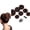 A-Brown, variant on Donut Hair Bun Maker Set - 7 Rings (1 Extra-Large, 2 Large, 2 Medium, 2 Small), 5 Elastic Bands, 20 Hair Pins