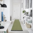 thumbnail image 5 of Runner Area Rug Soft Non-Slip Washable Carpet for Hallway Bedroom Living Room Home Decor 2"x6" Olive Green, 5 of 8