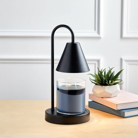 Ashland Candle Warmer Lamp - Dimmable Top-Down Wax Melter with GU10 Bulb - Black - 12.4" - 1-Pack
