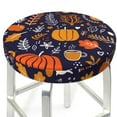 thumbnail image 3 of KLL Whimsical Autumn Forest Round Bar Chair Cushion Cover 13 inch ,Bar Stool Protector with Elastic, Soft Washable, 3 of 6