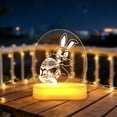 thumbnail image 4 of Decoration Rabbit Bedside Light Easter Bunny Lamp Cartoon Night Light Easter Party For Bedroom Children's Bedside Study, 4 of 5