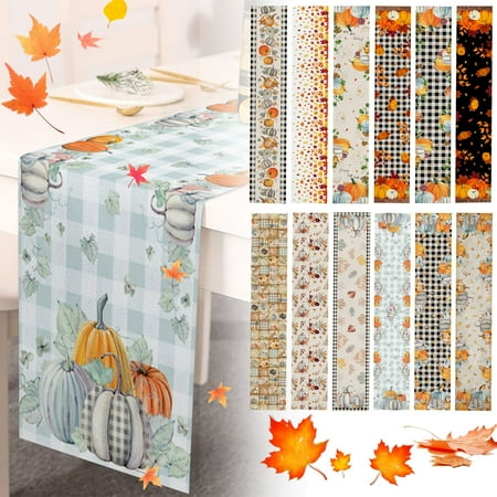 

YOHOME Best Gift for Christmas Thanksgiving Dining Table Runner Maple Leaf Wedding Decor Table Cloth for Dining Table