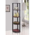 thumbnail image 5 of Pemberly Row Turn-N-Tube Wood 5 Tier Corner Display Rack in Dark Cherry/Black, 5 of 6
