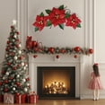 thumbnail image 5 of Liffy Poinsettia Metal Wall Art, 15" Flower Wall Decor, Christmas Decorations Indoor, 5 of 15