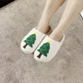 thumbnail image 4 of Weloille Christmas Cotton Slippers Winter Warm Padded Warm Shoes Christmas Tree Cotton Slippers Women's Home Soft Bottom Non-slip Indoor Floor Mute Cotton Slippers, 4 of 8