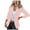 Pink, variant on Fesfesfes Coat for Women Solid Color Button Pocket Recreational Long Sleeve Suit Coat Tops