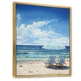 thumbnail image 2 of Designart "Beach Sandy Escape Painting II" Nautical & Beach Floater Framed Wall Decor, 2 of 7