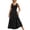 Black, variant on Women's Tiered Smocked Wide Strap Dress in 100% polyester fabric with opaque body easy care versatile warm day wear