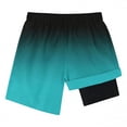 thumbnail image 5 of ITSAME Boys Swim Trunks, with Lining Quick-Dry Elastic Waist Summer Casual Beach Swim Shorts Green 12-13T, 5 of 6