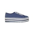 thumbnail image 2 of TENIS PLATAFORMA ZAPATOS CASUALES ALPARGATAS DAMA LEON TEXTIL MARINO 2624 LEON  2624p, 2 of 3