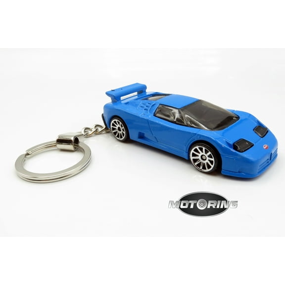 1994 '94 Bugatti Blue Car Rare Novelty Keychain 1:64 Diecast