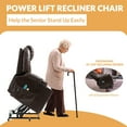 thumbnail image 6 of W WARMHOL Electric Power Lift Recliner Chair with Heat and Massage Lift Recliner for Elderly, Single Sofa recliners for Living Room with Cup Holders, 4 Pockets, USB Ports, Faux Leather (Black), 6 of 7