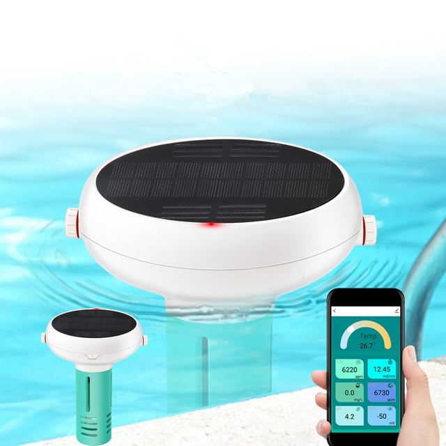 Oliegs Smart Pool Water – Floating Digital Tester – WiFi Connected For Pools Hot Tubs Spas