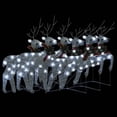 thumbnail image 3 of Renos navideños VidaXL plateados con 120 luces LED, 6 unidades, 3 of 9