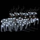 thumbnail image 3 of Renos navideños VidaXL plateados con 120 luces LED, 6 unidades, 3 of 9