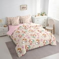 thumbnail image 3 of jejeloiu Cute Capybara 7-Piece Twin Bedding Sets,Pink Cherry Blossom Bedding Comforter Set,Kawaii Flowers Floral Sheet Sets For Girls Boys,Luxury Bedroom Decor Reversible, 3 of 8