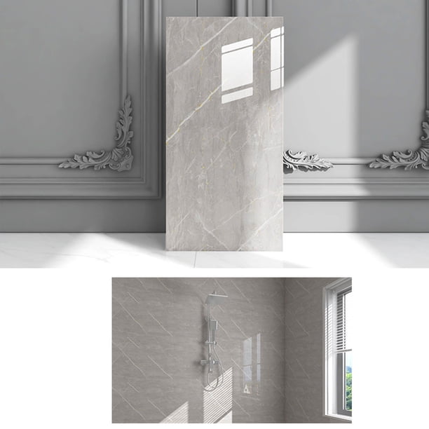 Pegatinas de pared de imitación de azulejo, panel decorativo de pared despegable y pegable (30 x 60 cm) Pegatinas de pared