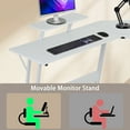 thumbnail image 4 of CL.HPAHKL L Shaped Gaming Desk, Computer Desk Corner Desk with Monitor Stand&Large Wooden Desktop, PC Gaming Desk Table for Home Office Sturdy Writing Workstation (White, 50 inch), 4 of 9