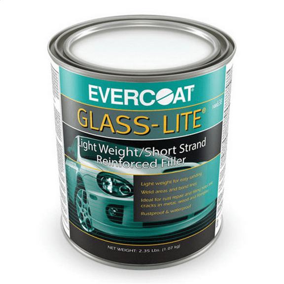 Fibre glass Evercoat GLASS-LITE 100638 Lightweight Short Strand Reinforced Filler, 1 qt Can, Green, Liquid