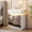 White, variant on VKCC LED Nightstand Bedside Table with 2 Drawers,Night Stand with with Magnetic Lock,Modern End Side Table for Bedroom,White