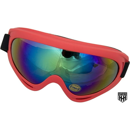 Youth/Adult Goggles Motocross Motorcycle Snow/Ski Dirt Bike ATV MX Off-Road Goggles Multi-Color Lens (Adult, Kids, Boys & Girls, Youth, Men & Women ) (Red)