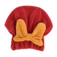thumbnail image 1 of 3xToalla Para Secar El Cabello, Gorro Para La Cabeza, Gorro De Baño, Toalla De Baño Para Cabello Rizado, Pelo Largo, Rojo, 1 of 8