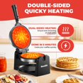thumbnail image 3 of Waffle Maker, Rotating Belgian Waffle Maker, 180&#2013265923, 3 of 9
