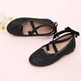 thumbnail image 2 of newwalpole Mary Jane Flats for Toddler Girls Little Kids Glittery Dress Princess Wedding Ballet Shoes Black for Size 11, 2 of 7